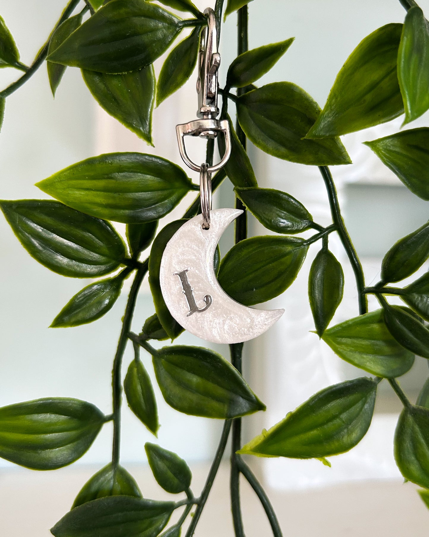 Moon Resin ID Dog Tag / Pet Tag / Keyring