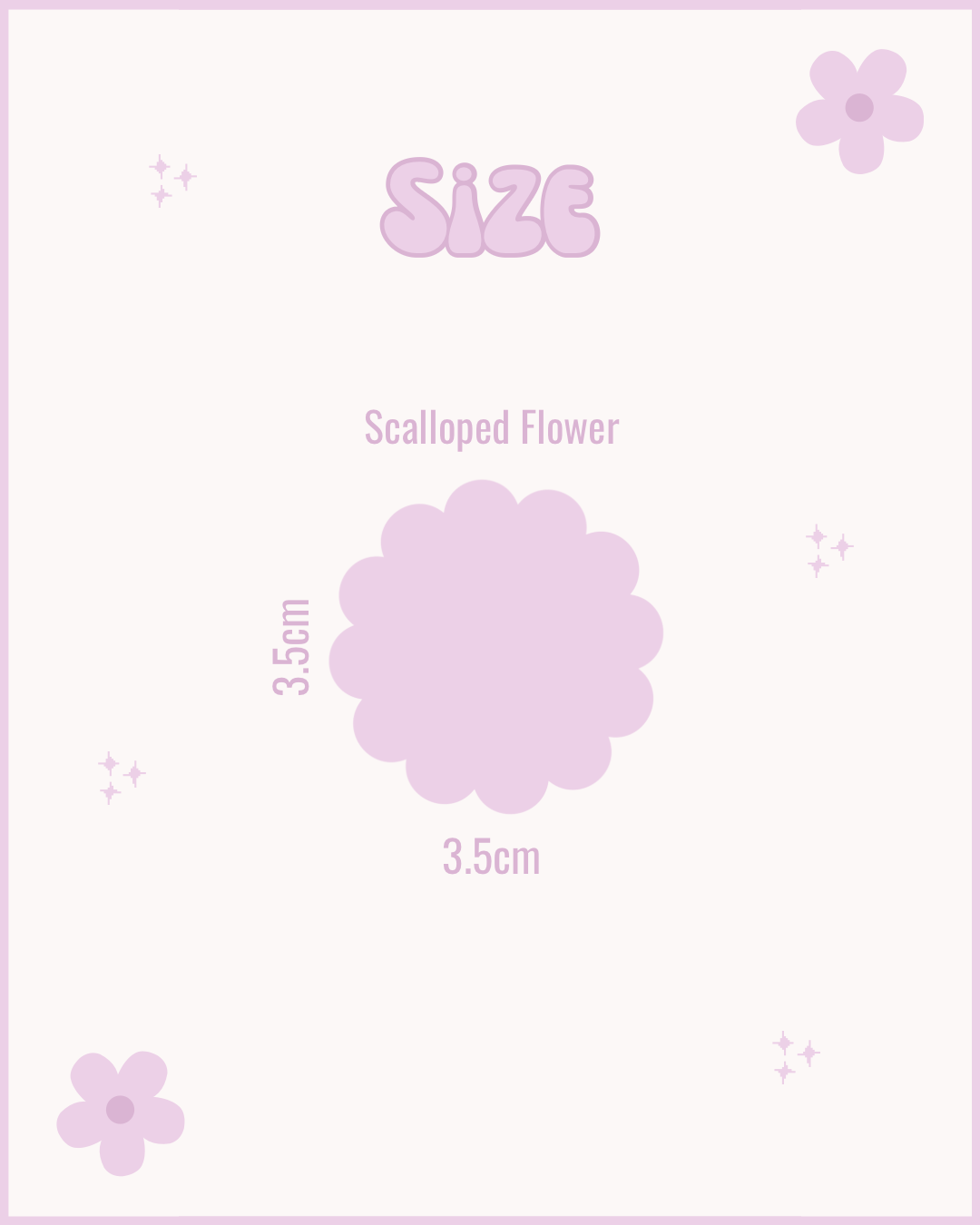 Scalloped Flower Resin ID Dog Tag / Pet Tag / Keyring
