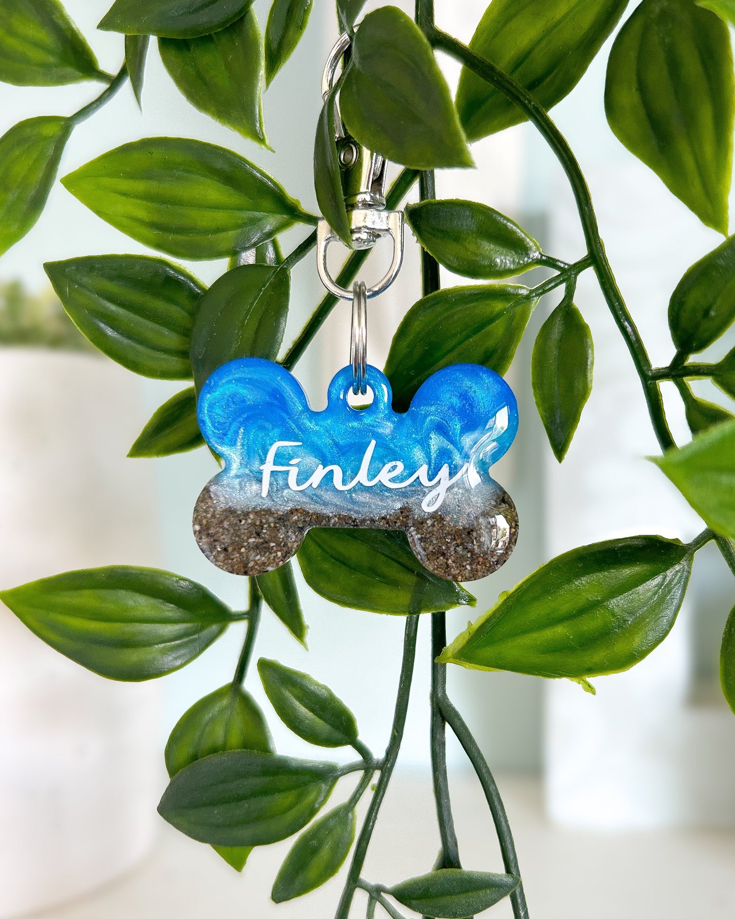 Beach Waves / ID Dog Tag / Pet Tag / Keyring