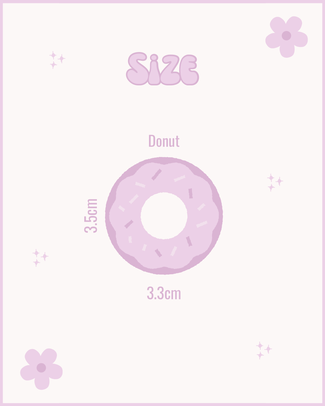 Donut Resin Dog Tag / Pet Tag / Keyring