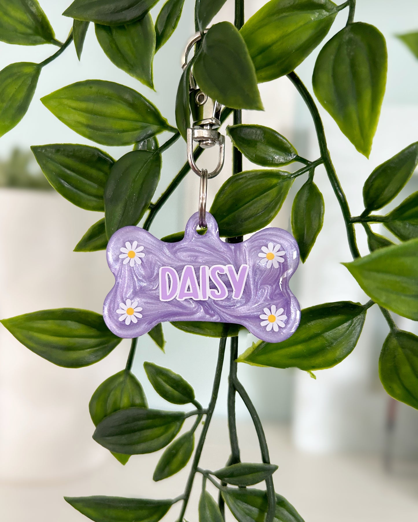 Bone Resin ID Dog Tag / Pet Tag / Keyring