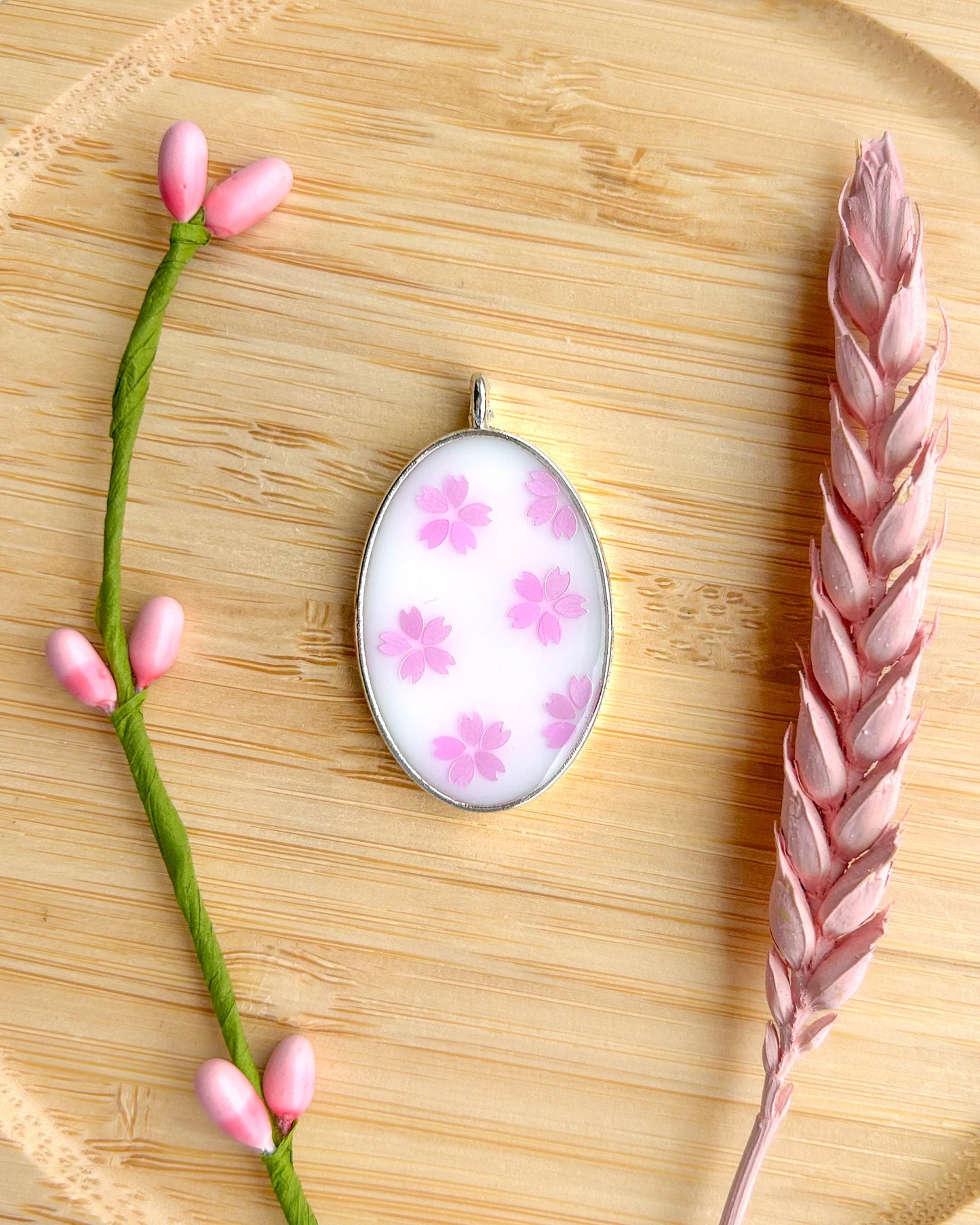 Sequin Blossom Resin ID Dog Tag / Pet Tag / Keyring