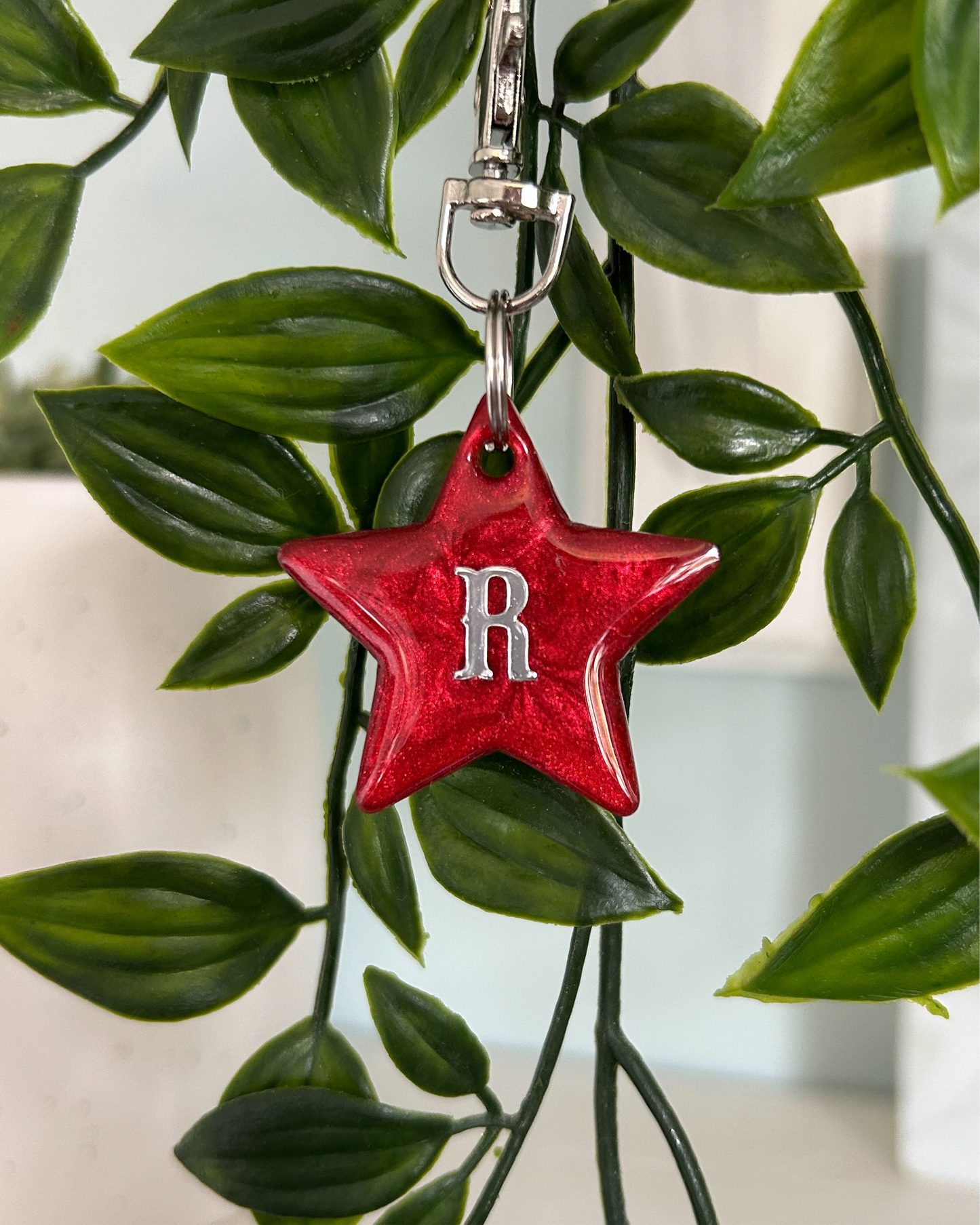 Star Resin ID Dog Tag / Pet Tag / Keyring