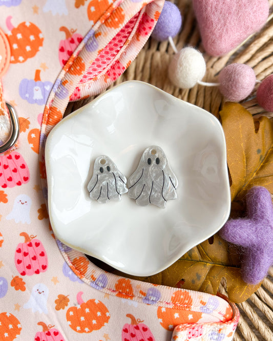 Flowy Ghost Resin ID Dog Tag / Pet Tag / Keyring