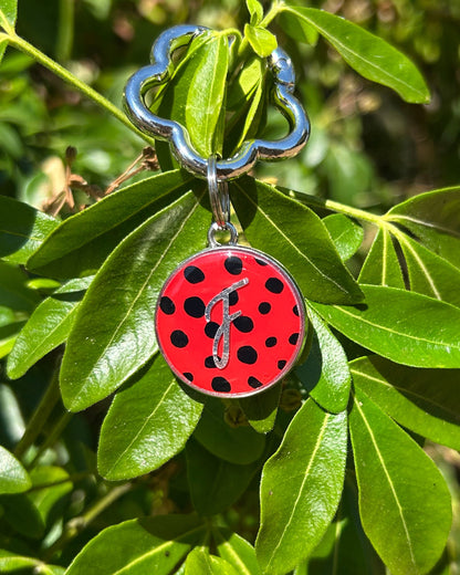 Ladybird Print Resin ID Dog Tag / Pet Tag / Keyring
