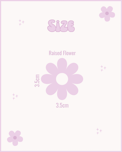 *NEW* Raised Flower Resin ID Dog Tag / Pet Tag / Keyring