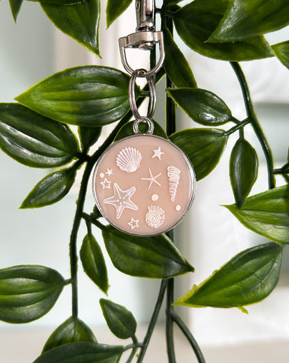 Beach Bezel Resin ID Dog Tag / Pet Tag / Keyring