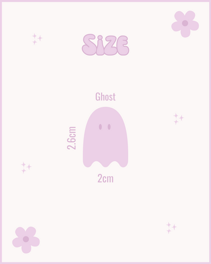 Cute Ghost Resin ID Dog Tag / Pet Tag / Keyring