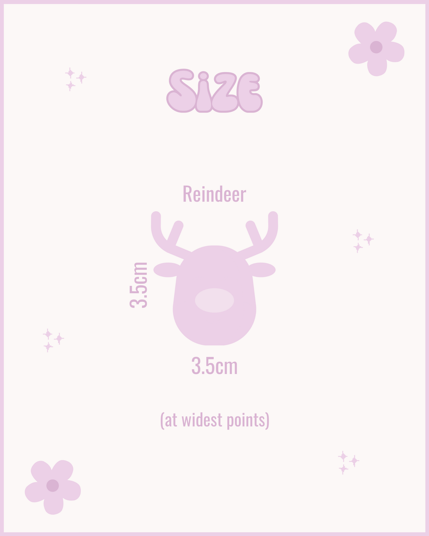 Reindeer Resin ID Dog Tag / Pet Tag / Keyring