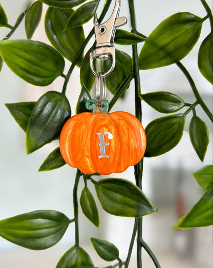 Pumpkin Resin ID Dog Tag / Pet Tag / Keyring