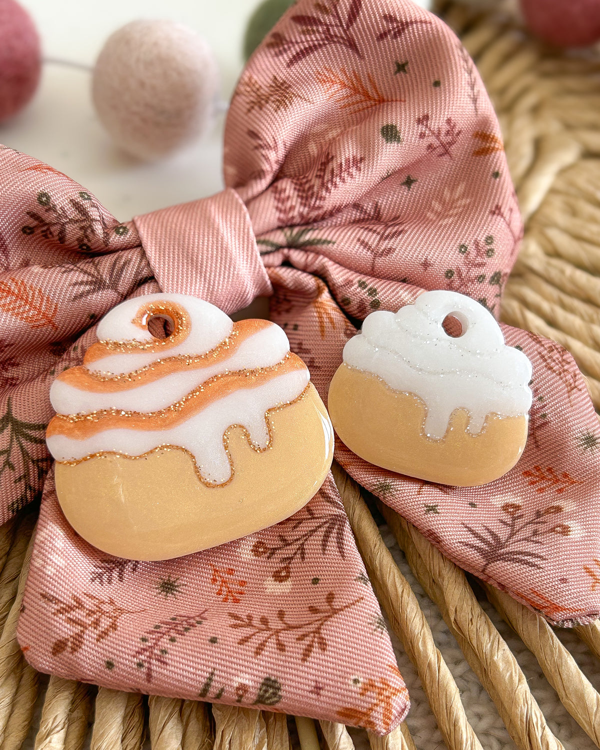 Cinnamon Bun Resin ID Dog Tag / Pet Tag / Keyring