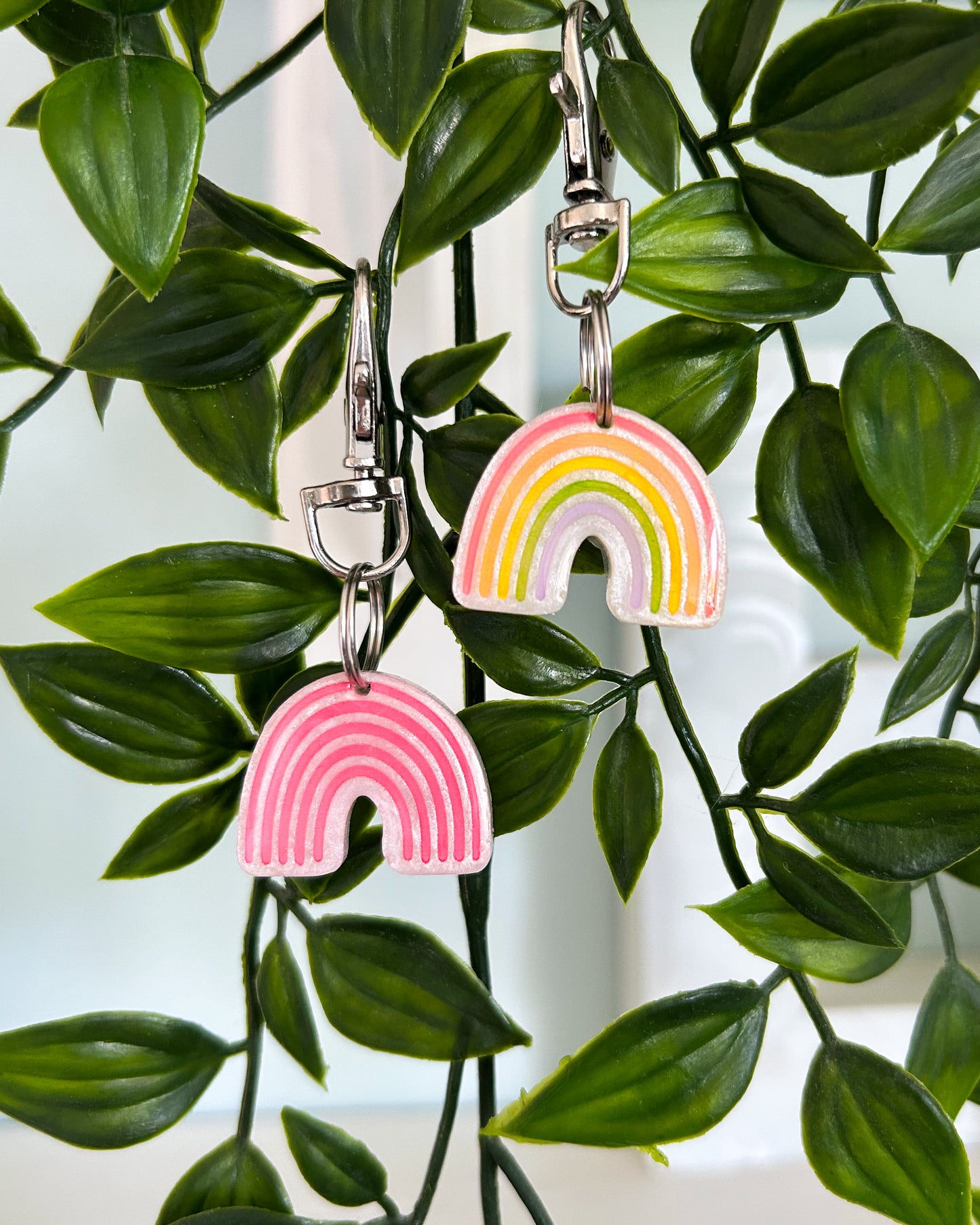 Rainbow Resin ID Dog Tag / Pet Tag / Keyring
