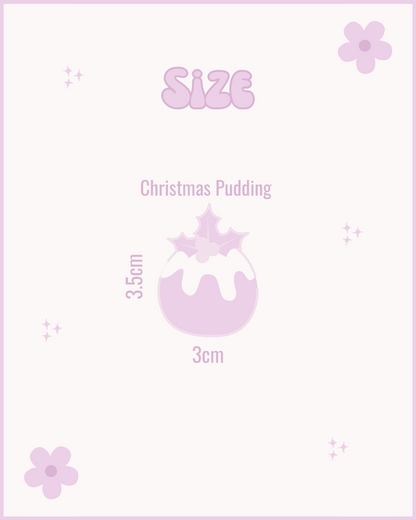 Christmas Pudding Resin ID Dog Tag / Pet Tag / Keyring