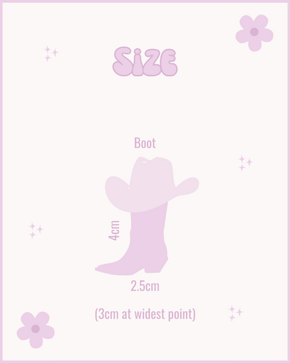 Cowboy / Cowgirl Boot Resin ID Dog Tag / Pet Tag / Keyring