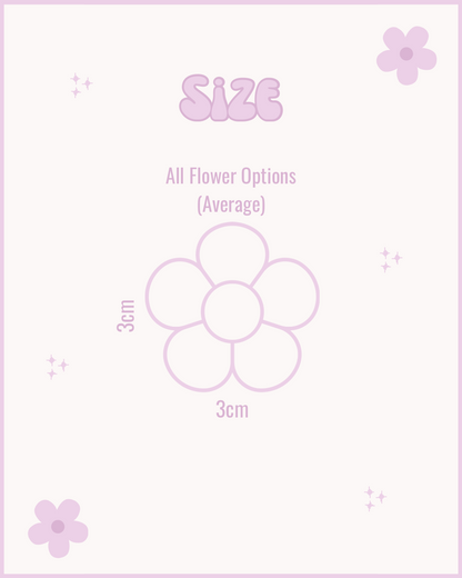 Flower (Bezel) Resin ID Dog Tag / Pet Tag / Keyring