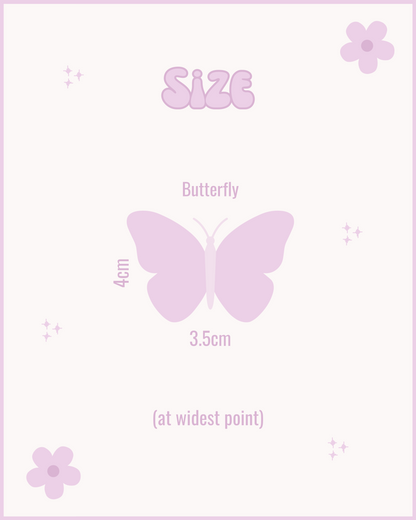 Butterfly Resin ID Dog Tag / Pet Tag / Keyring