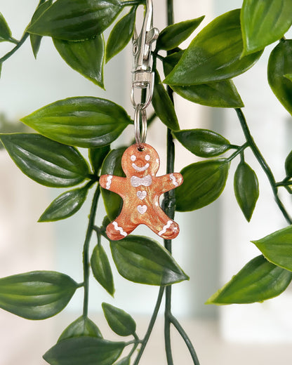 Gingerbread Man / Lady Resin ID Dog Tag / Pet Tag / Keyring