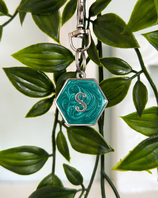 Hexagon Resin ID Dog Tag / Pet Tag / Keyring