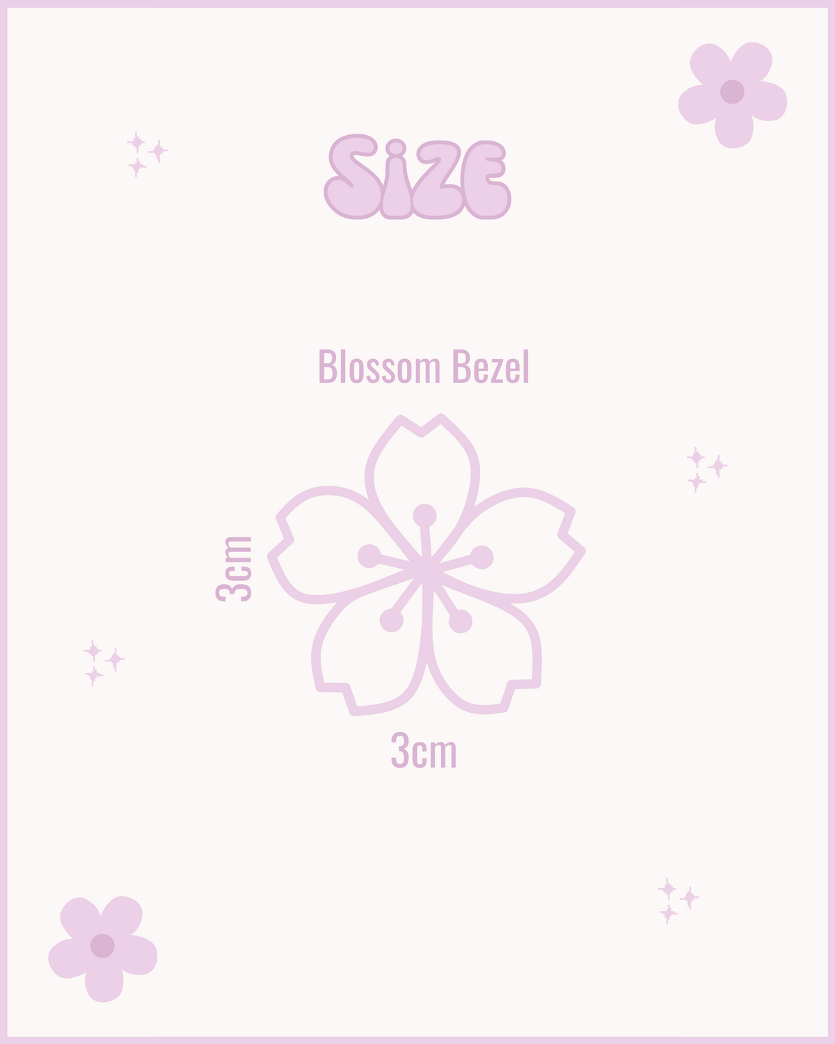 Blossom (Bezel) Resin ID Dog Tag / Pet Tag / Keyring