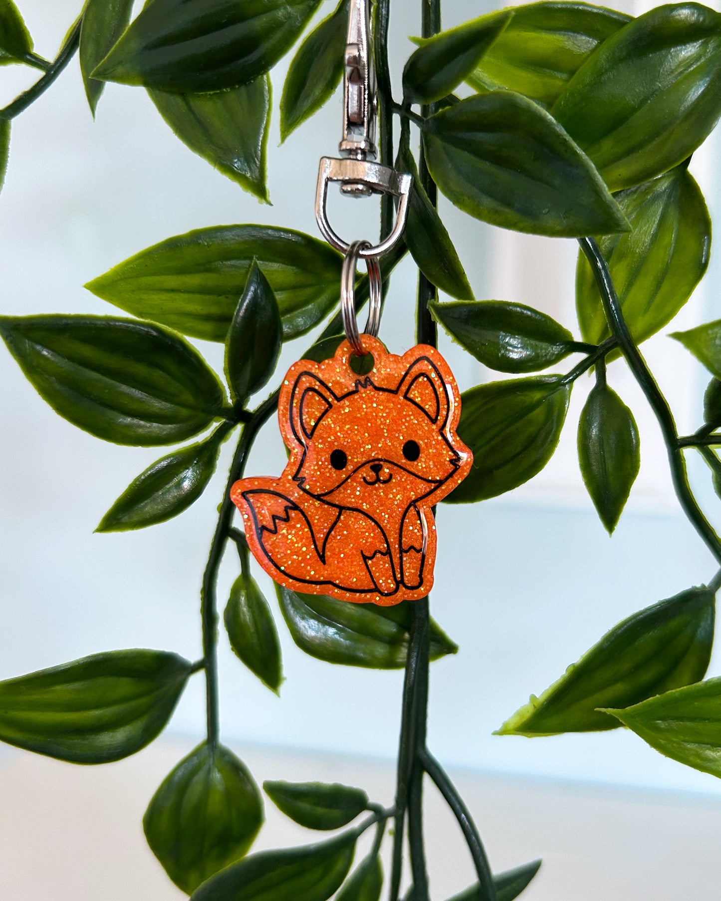 Evie the Fox Resin ID Dog Tag / Pet Tag / Keyring