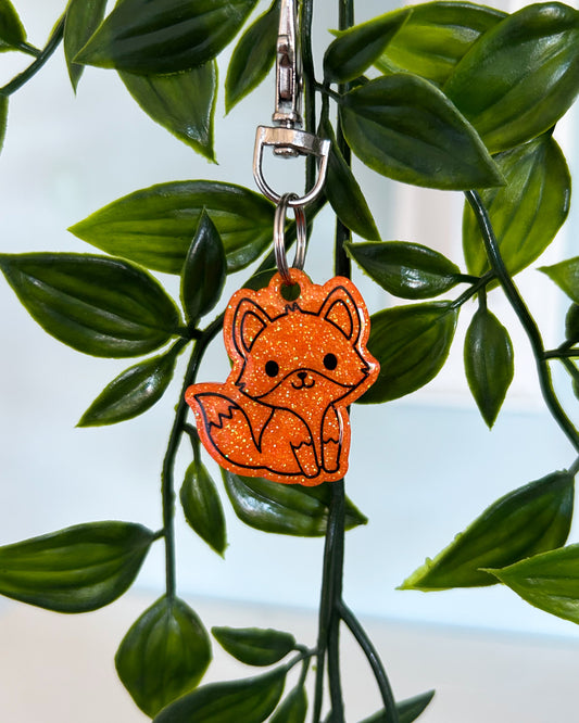 Evie the Fox Resin ID Dog Tag / Pet Tag / Keyring