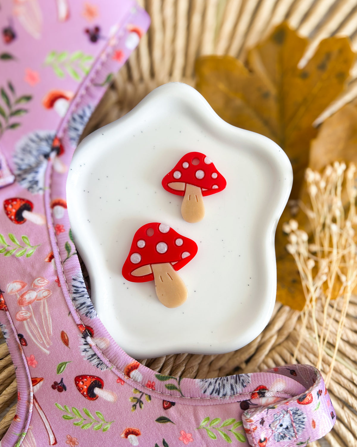 Mushroom Resin ID Dog Tag / Pet Tag / Keyring