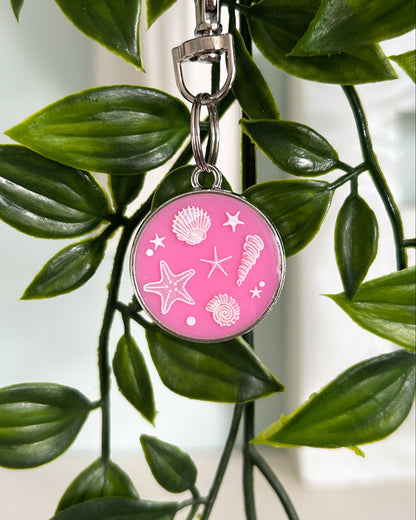 Beach Bezel Resin ID Dog Tag / Pet Tag / Keyring