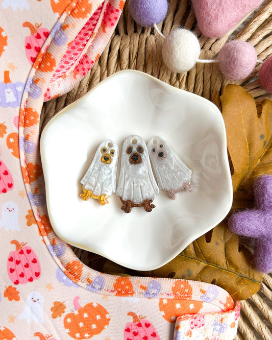 Ghost Dog Resin ID Dog Tag / Pet Tag / Keyring