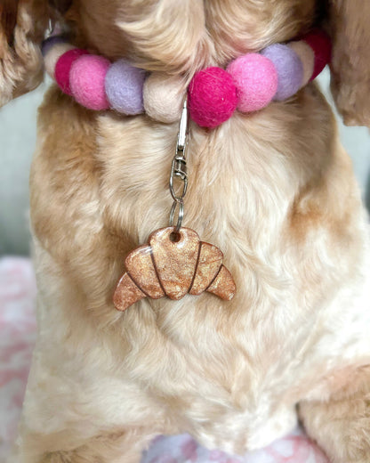 Croissant Resin ID Dog Tag / Pet Tag / Keyring