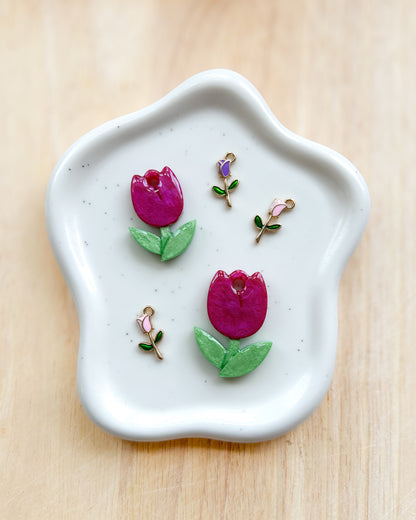 Tulip Resin ID Dog Tag / Pet Tag / Keyring