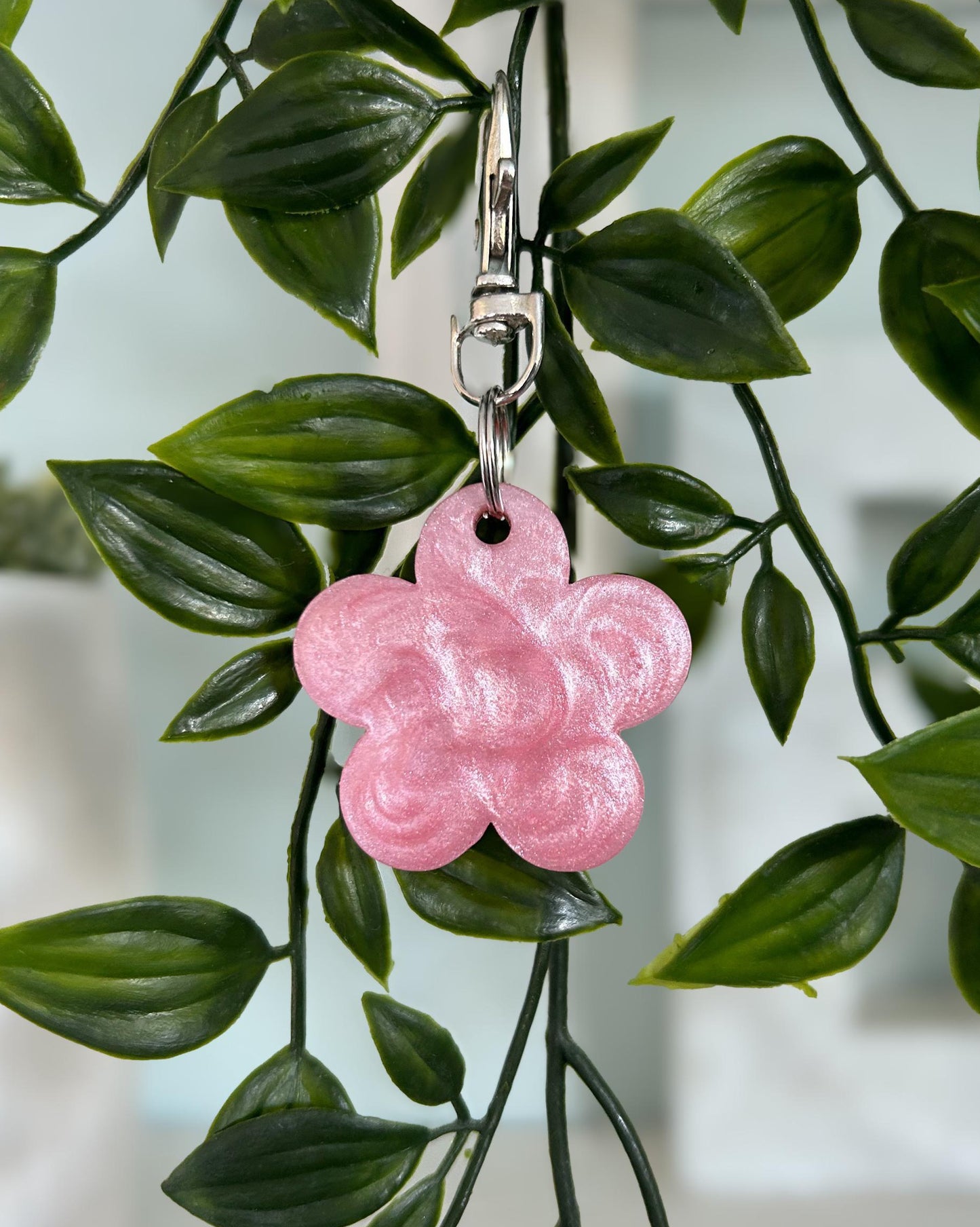 Flower (Flat) Resin ID Dog Tag / Pet Tag / Keyring
