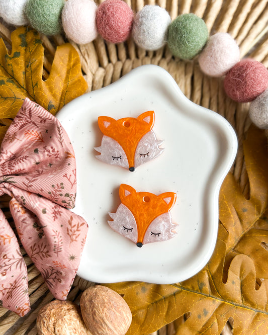 Fox Face Resin ID Dog Tag / Pet Tag / Keyring