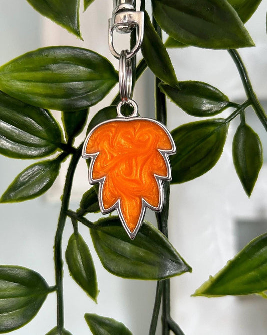 Autumn Leaf Resin ID Dog Tag / Pet Tag / Keyring