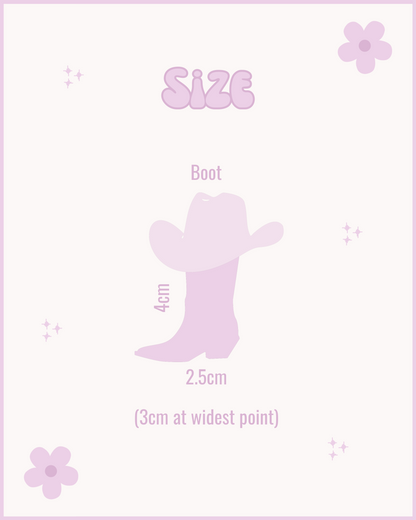 Cowboy / Cowgirl Boot Resin ID Dog Tag / Pet Tag / Keyring