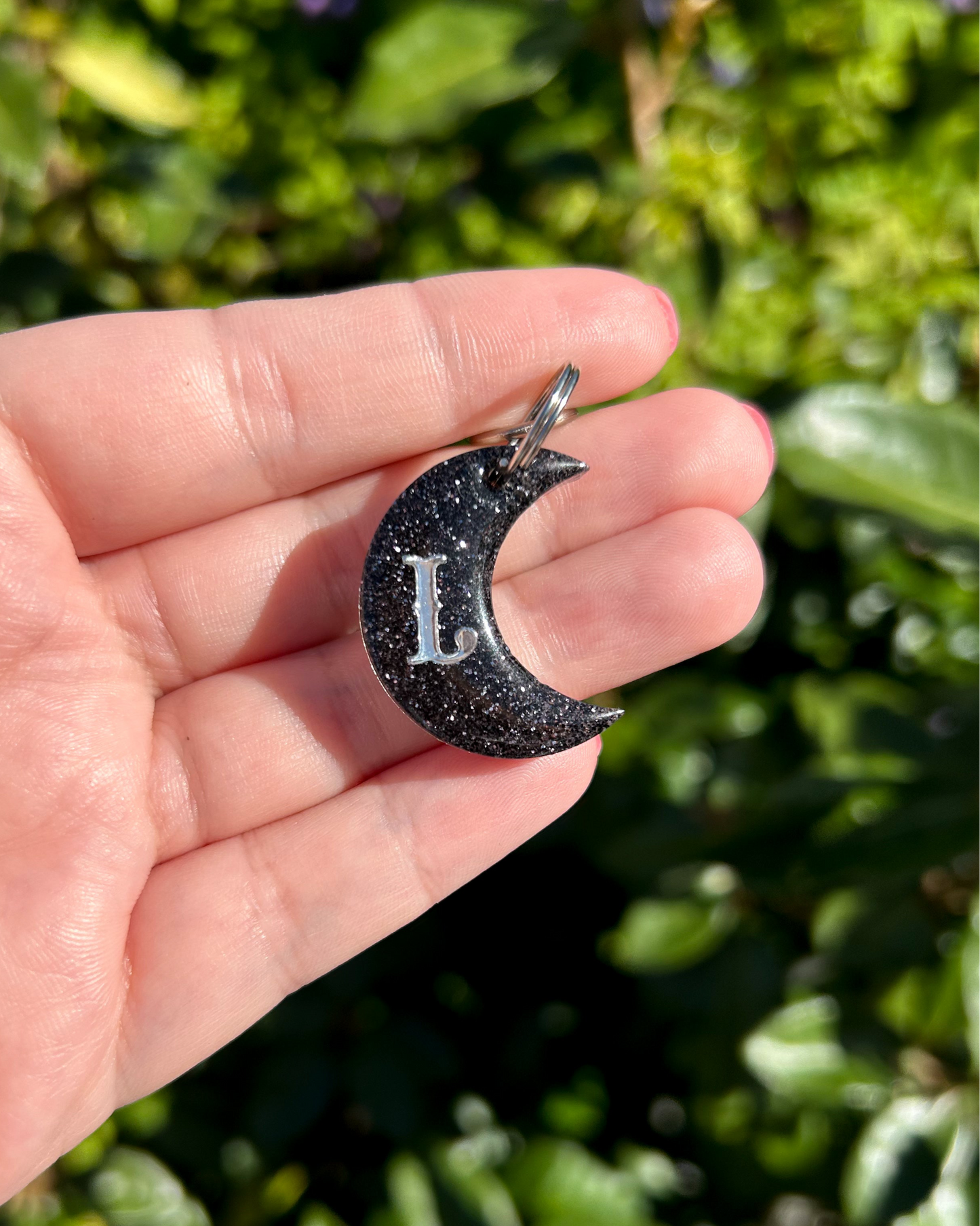 Moon Resin ID Dog Tag / Pet Tag / Keyring