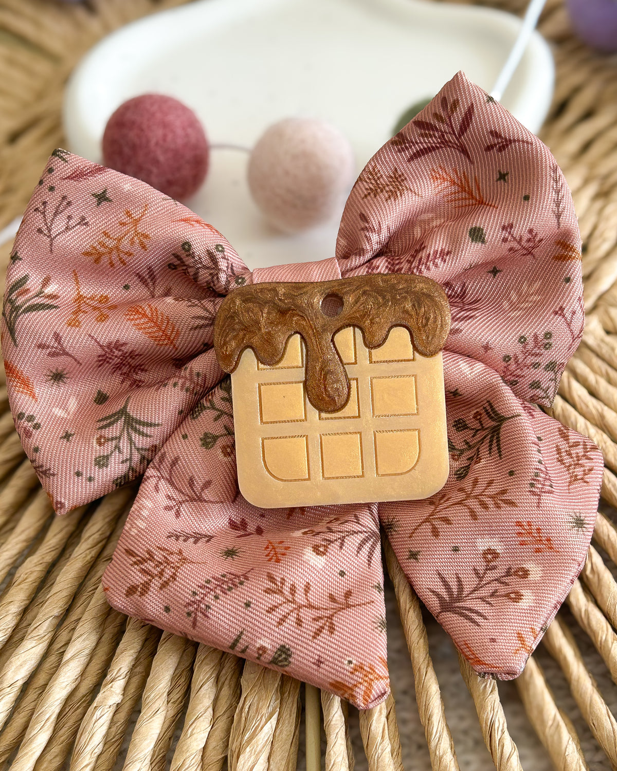 Waffle Resin ID Dog Tag / Pet Tag / Keyring