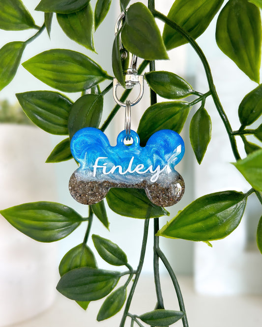 Beach Waves / ID Dog Tag / Pet Tag / Keyring