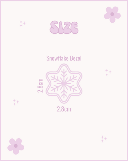 Snowflake Bezel Resin ID Dog Tag / Pet Tag / Keyring
