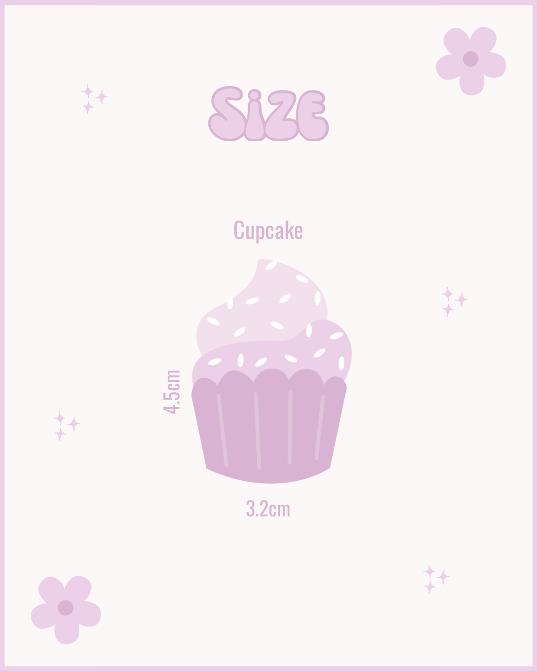 Cupcake Resin ID Dog Tag / Pet Tag / Keyring