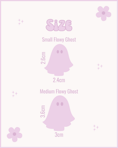 Flowy Ghost Resin ID Dog Tag / Pet Tag / Keyring