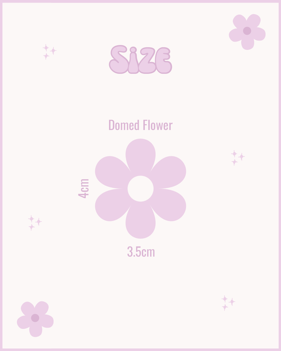 Domed Flower Resin ID Dog Tag / Pet Tag / Keyring