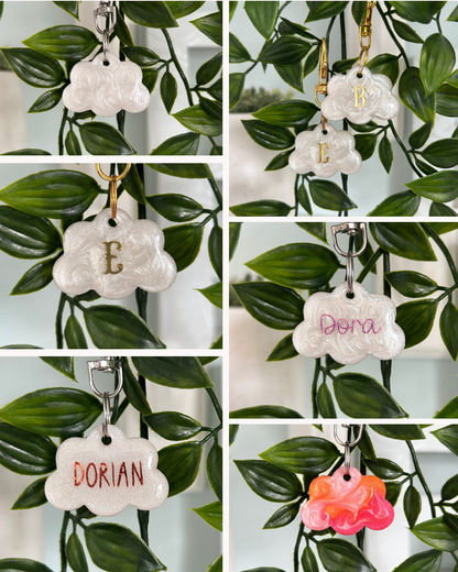 Cloud Resin ID Dog Tag / Pet Tag / Keyring