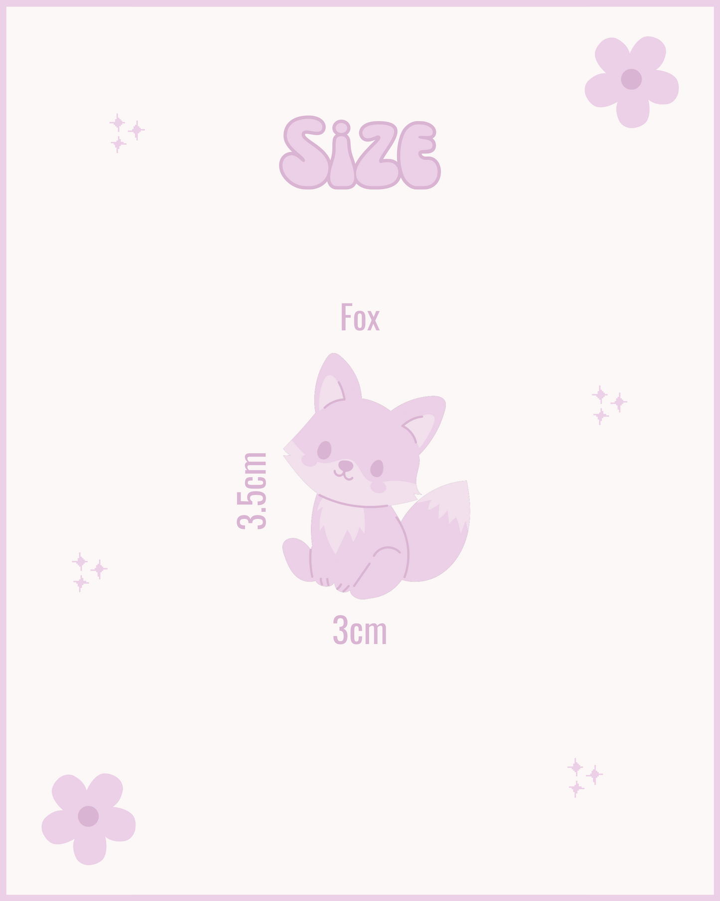 Evie the Fox Resin ID Dog Tag / Pet Tag / Keyring
