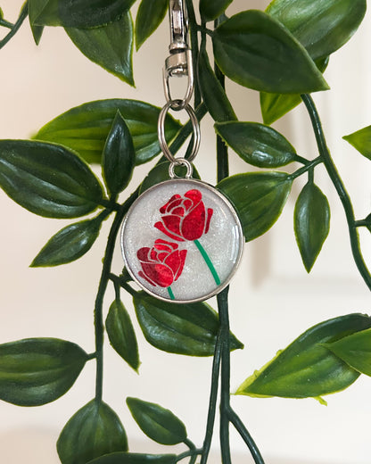 Roses Are Red Resin ID Dog Tag / Pet Tag / Keyring