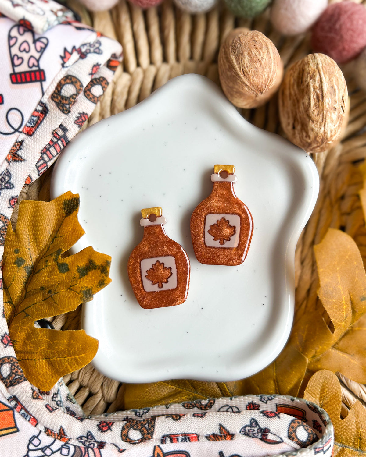 Maple Syrup Resin ID Dog Tag / Pet Tag / Keyring