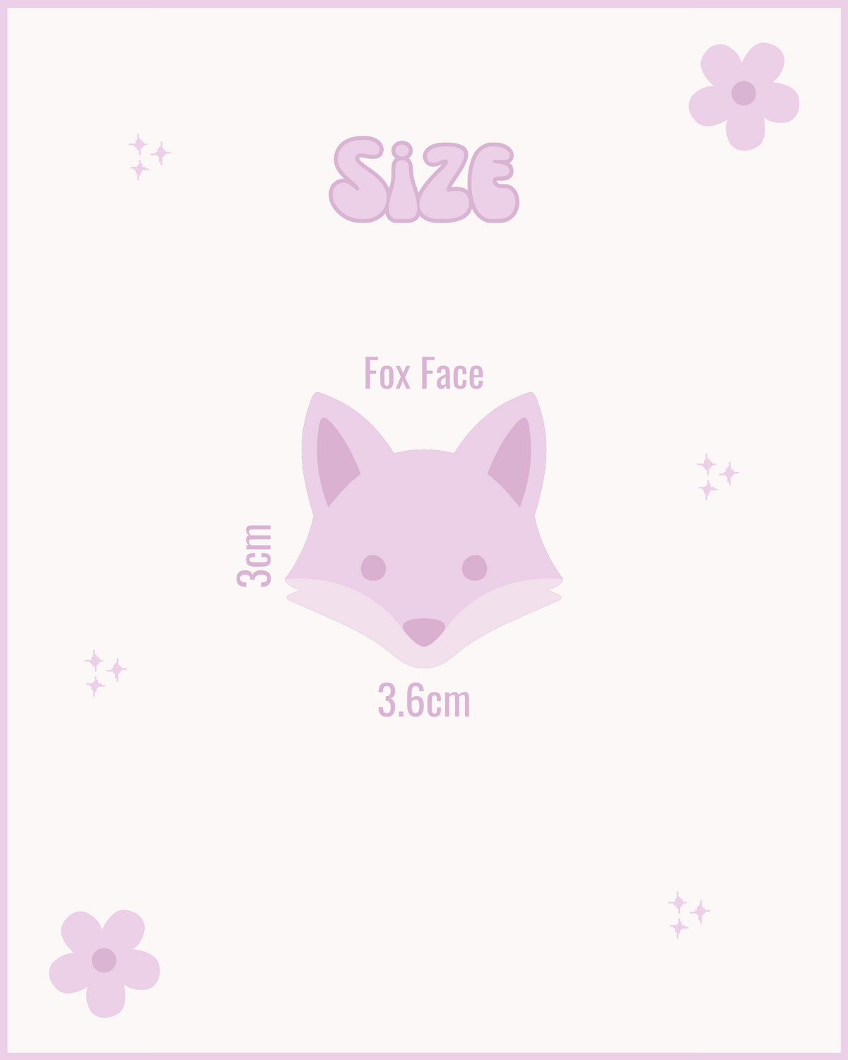 Fox Face Resin ID Dog Tag / Pet Tag / Keyring