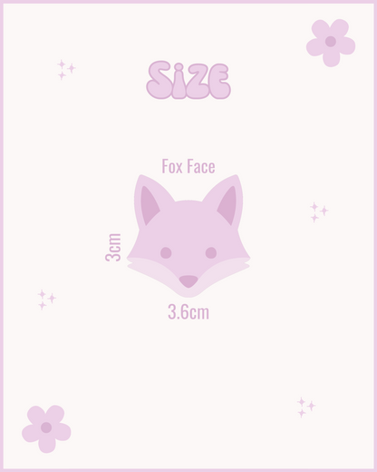 Fox Face Resin ID Dog Tag / Pet Tag / Keyring
