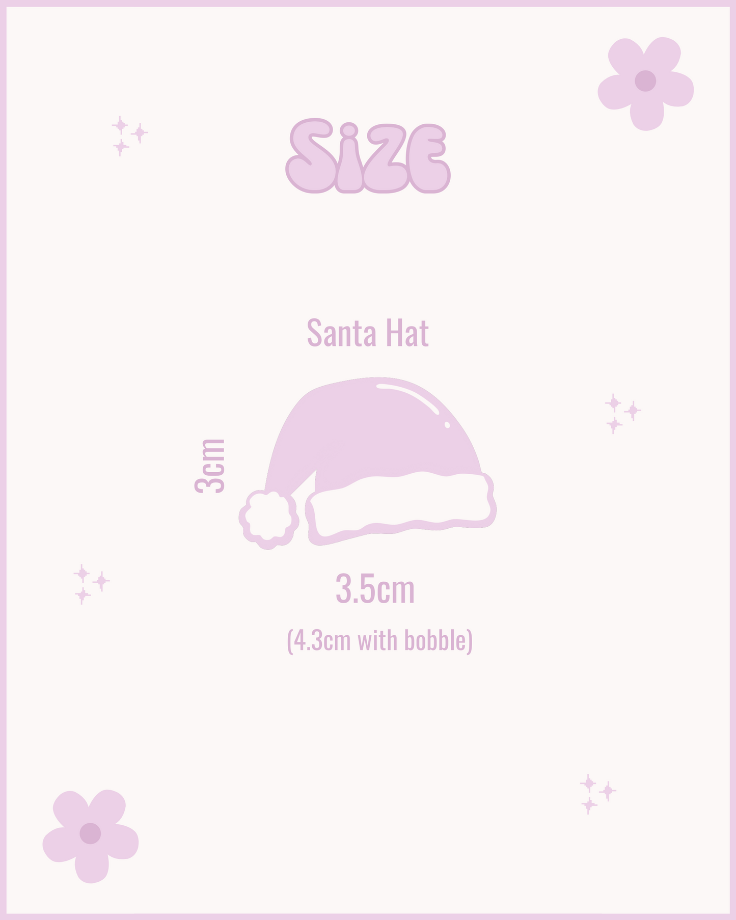 Santa Hat Resin ID Dog Tag / Pet Tag / Keyring