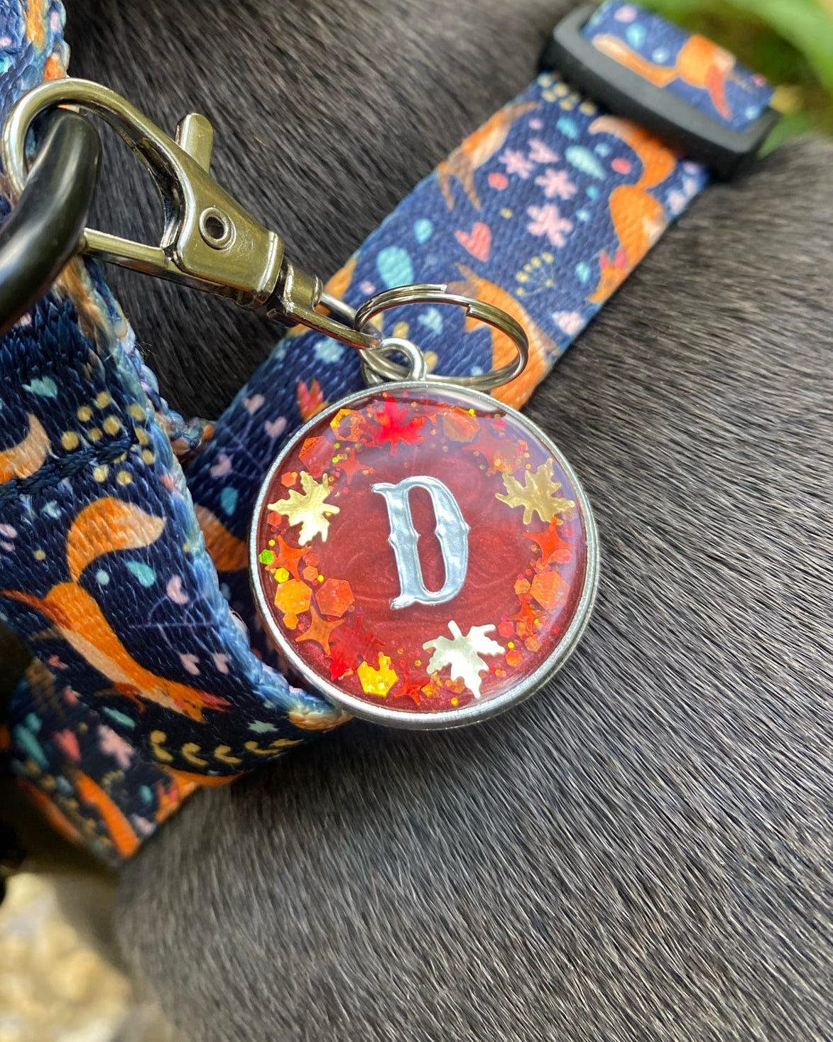 Autumn Wreath (Bezel) Resin ID Dog Tag / Pet Tag / Keyring