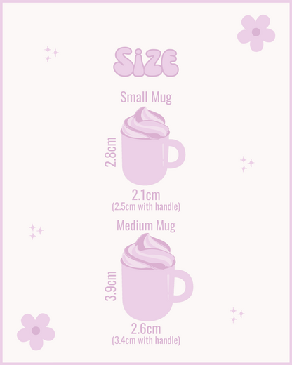 Hot Chocolate Mug Resin ID Dog Tag / Pet Tag / Keyring